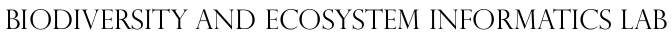 Biodiversity and Ecosystem Informatics Lab